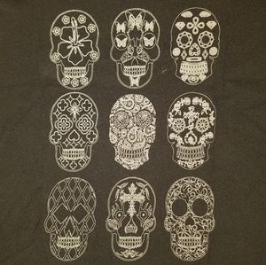 Sugar skulls glow in the dark t-shirts